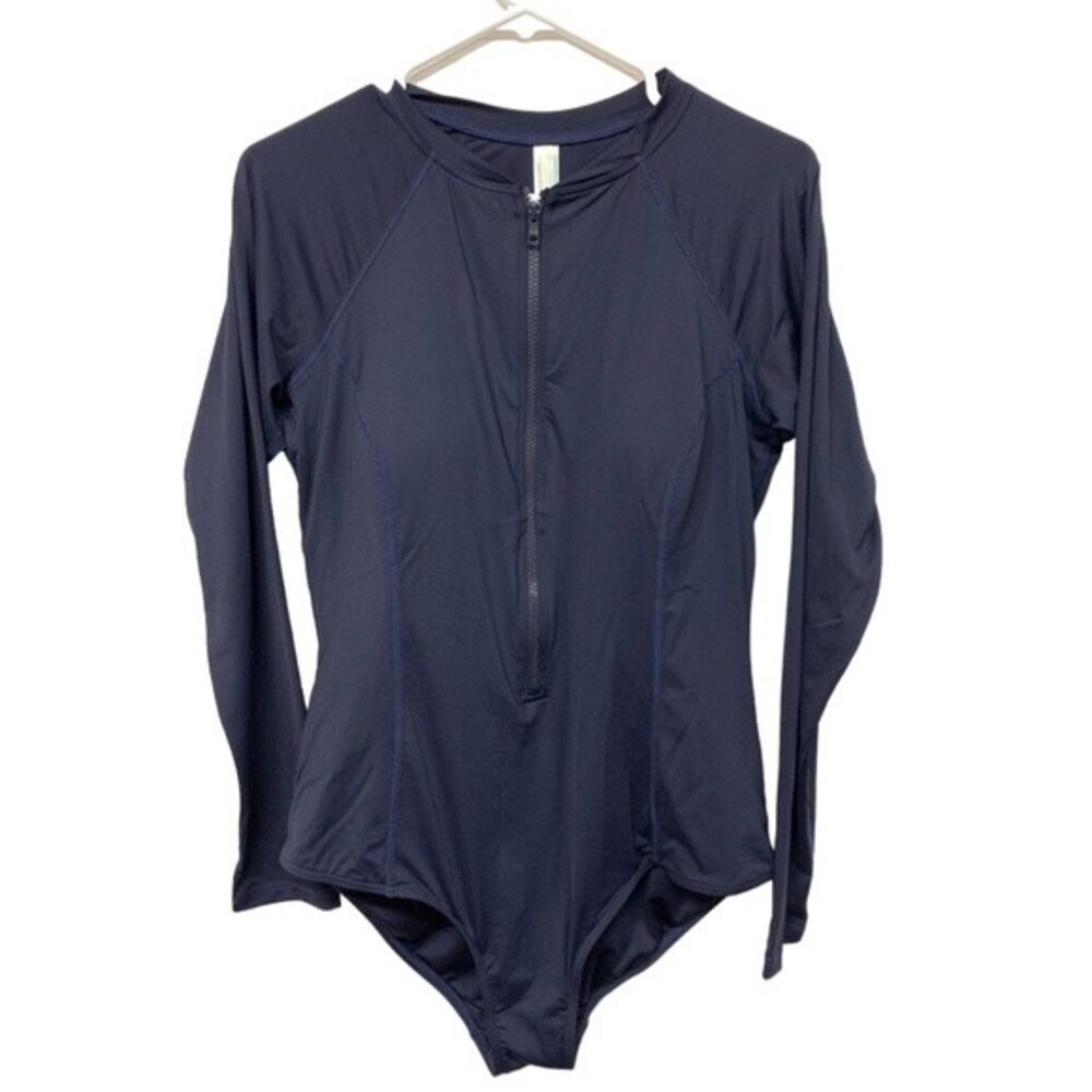 NWT SEA LEVEL | Navy Long Sleeve Rashguard Swimsuit Surf Board 16 - Picture 3 of 6